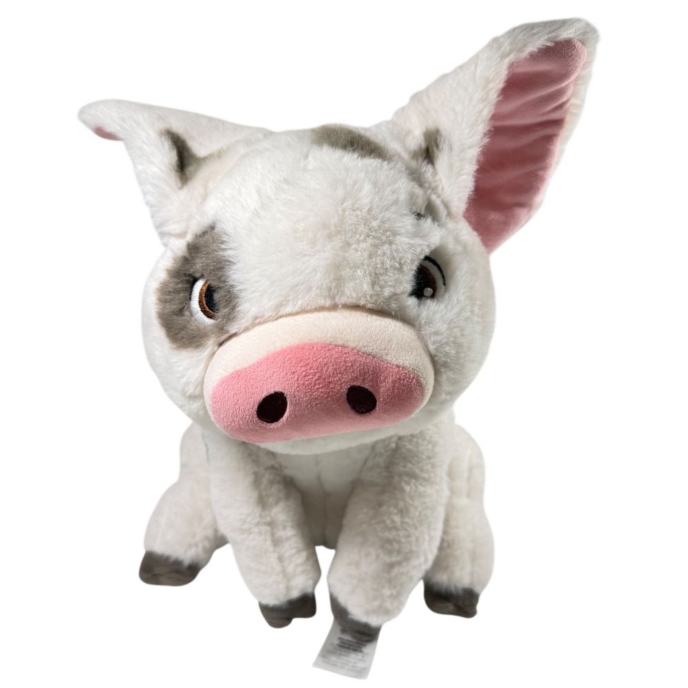 MOANA Disney Store Pua Pig Plush White Grey Spotted 12 Inch Stuffed Animal Toy